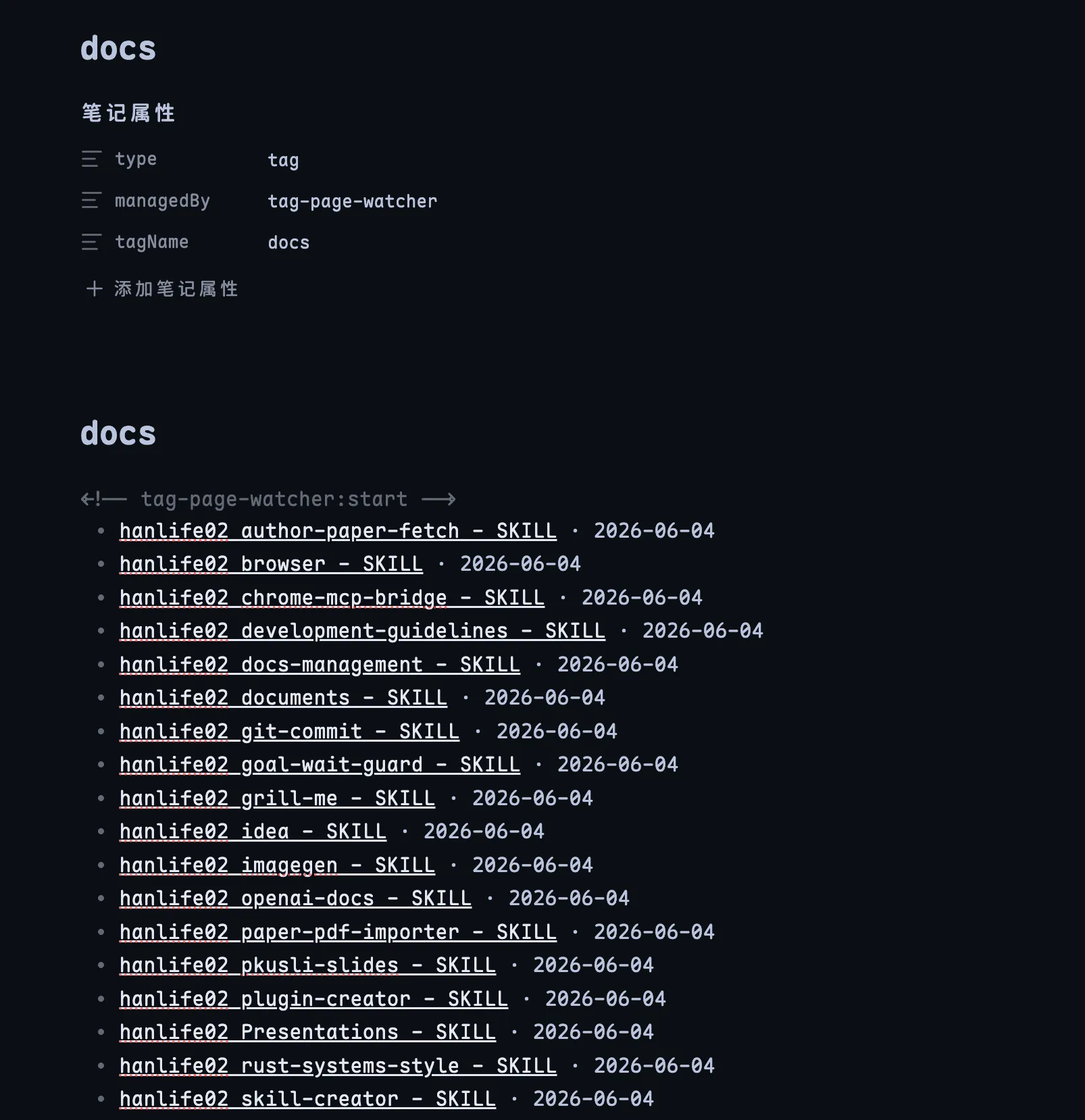 Tags-docs
