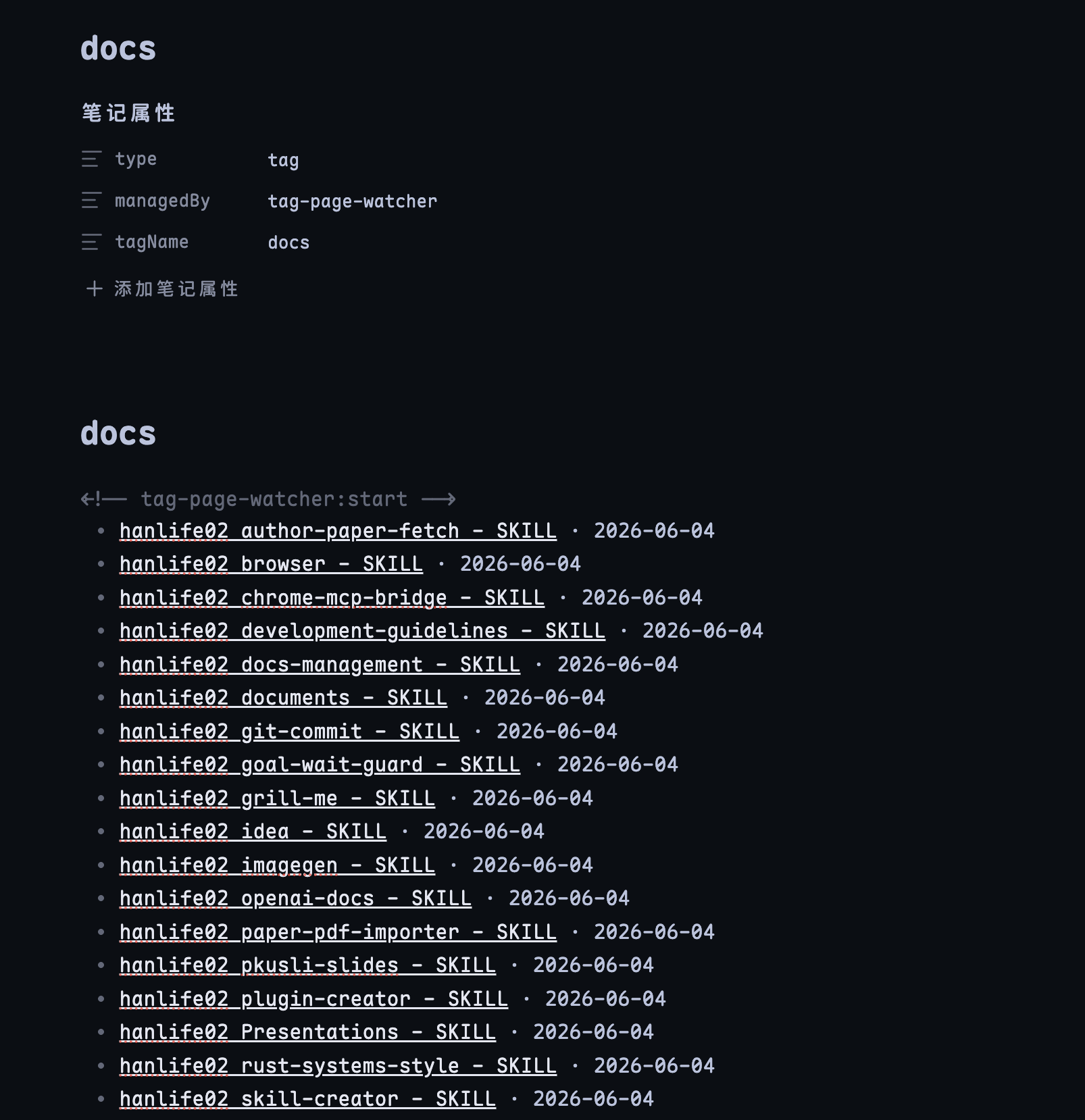 Tags-docs
